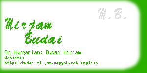 mirjam budai business card